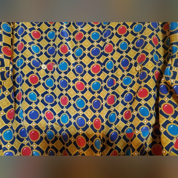 Vintage Worthington Essentials Polyester button-up Blouse pockets on chest SZ 12 - Picture 2 of 7